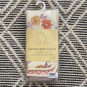 COPPER PEARL burp cloths